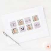 Collage Foto Lila Beste Mama je Geschenk Rechteckiger Aufkleber (Umschlag)