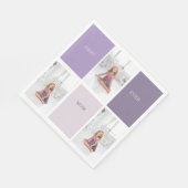 Collage Foto Lila Beste Mama je Geschenk Serviette (Ecke)