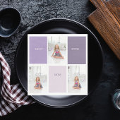 Collage Foto Lila Beste Mama je Geschenk Serviette