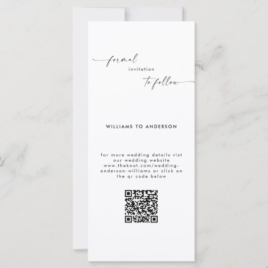 Collage Foto Long Wedding Save the Date (Rückseite)