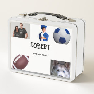 COLLAGE Foto Lunchbox BLACK BLUE zum Anpassen