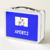 COLLAGE Foto Lunchbox BLAU RED to Customization (Rückseite)