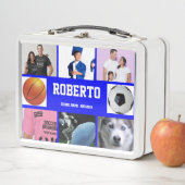 COLLAGE Foto Lunchbox BLAU WHITE zum Anpassen (Beispiel)