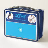 COLLAGE Foto Lunchbox BLAU WHITE zum Anpassen (Vorderseite)