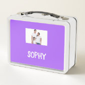 COLLAGE Foto Lunchbox Fuchia lila, um sich anzupas (Rückseite)