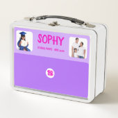 COLLAGE Foto Lunchbox Fuchia lila, um sich anzupas (Vorderseite)