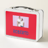 COLLAGE Foto Lunchbox PINK , LILA zum Anpassen (Rückseite)