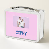 COLLAGE Foto Lunchbox PINK , LILA zum Anpassen (Rückseite)