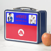 COLLAGE Foto Lunchbox RED BLUE zum Anpassen (Beispiel)