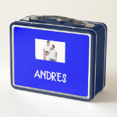 COLLAGE Foto Lunchbox RED BLUE zum Anpassen (Rückseite)