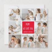 Collage Foto Mama Red Wir Liebe Sie beste Mutter G (Vorderseite)