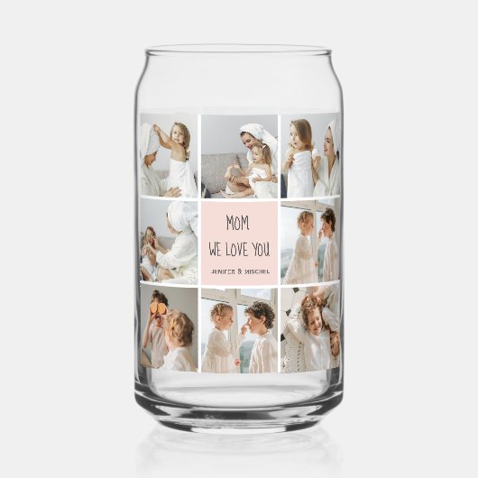 Collage Foto Mama Wir Liebe Sie beste Mutter Gesch Dosenglas (Rückseite)
