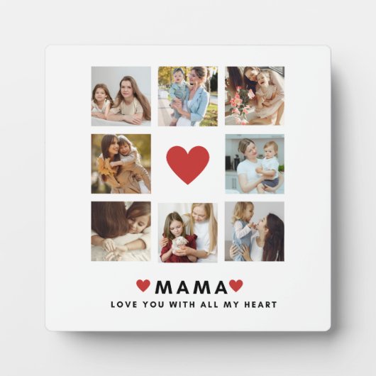 Collage Foto Mama Wir Liebe Sie beste Mutter Gesch Fotoplatte (Vorderseite)