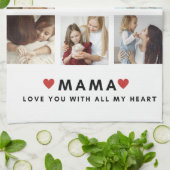Collage Foto Mama Wir Liebe Sie beste Mutter Gesch Geschirrtuch (Gefaltet)