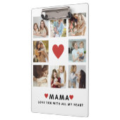 Collage Foto Mama Wir Liebe Sie beste Mutter Gesch Klemmbrett (Links)
