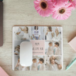 Collage Foto Mama Wir Liebe Sie beste Mutter Gesch Mousepad<br><div class="desc">Dieses Collage Foto ist ein perfektes Geschenk, um Ihre Liebe für Ihre Mutter zum Ausdruck zu bringen. Der Rahmen ist wunderschön in Rosatönen gestaltet und verleiht dem Gesamtbild eine Touch von Weiblichkeit und Eleganz. Der Rahmen kann mehrere Fotos verschiedener Größen enthalten, sodass Sie eine einzigartige und personalisierte Anzeige für Ihre...</div>