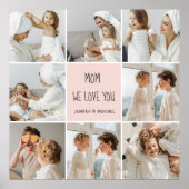 Collage Foto Mama Wir Liebe Sie beste Mutter Gesch Poster (Vorne)