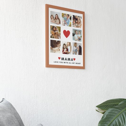 Collage Foto Mama Wir Liebe Sie beste Mutter Gesch Poster