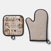 Collage Foto Mama Wir Liebe Sie Ofenhandschuh & Topflappen-Set (Vorderseite)