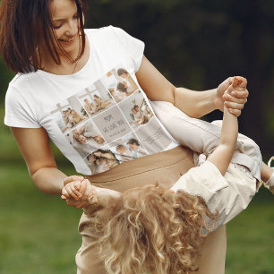 Collage Foto Mama Wir Liebe Sie Personalisiert T-Shirt
