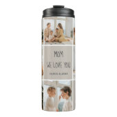 Collage Foto Mama Wir Liebe Sie Thermosbecher (Vorderseite)