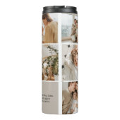 Collage Foto Mama Wir Liebe Sie Thermosbecher (Rückseite)