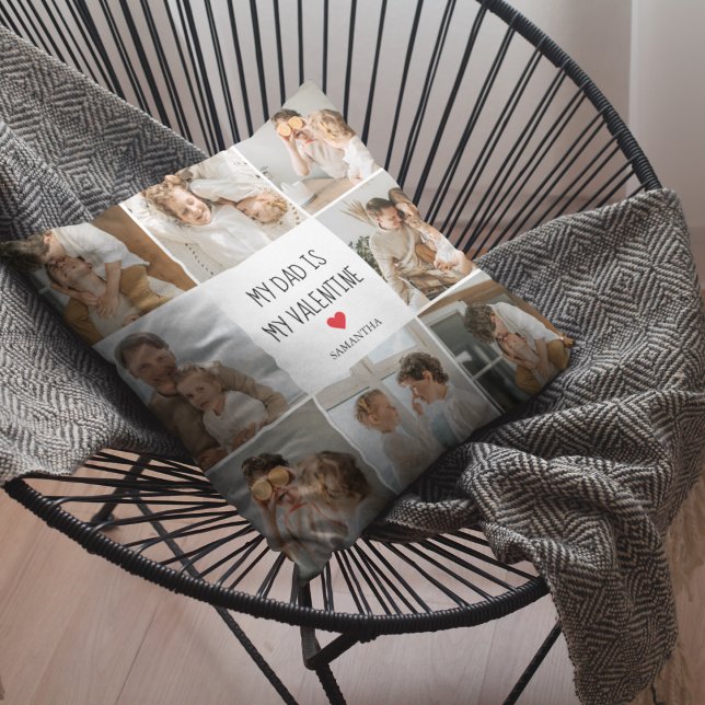 Collage Foto | Mein Vater ist mein Valentingeschen Kissen (Von Creator hochgeladen)