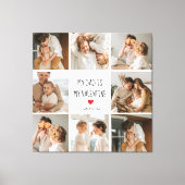 Collage Foto | Mein Vater ist mein Valentingeschen Leinwanddruck (Vorderseite)