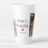 Collage Foto | Mein Vater ist mein Valentingeschen Milchtasse (Vorderseite)