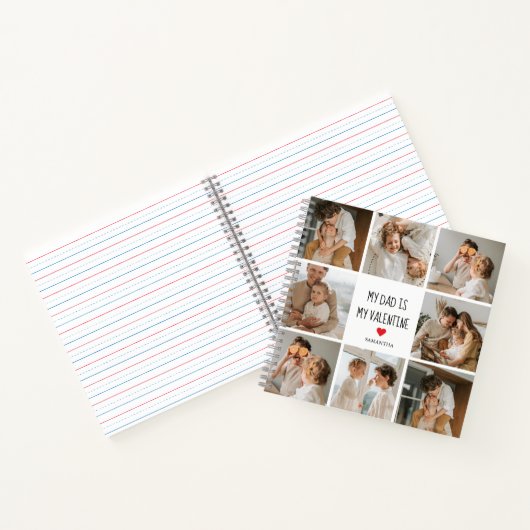 Collage Foto | Mein Vater ist mein Valentingeschen Notizblock (Innenseite)