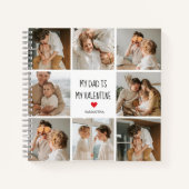 Collage Foto | Mein Vater ist mein Valentingeschen Notizblock (Vorderseite)