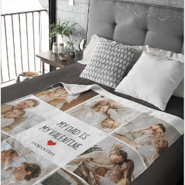 Collage Foto | Mein Vater ist mein Valentingeschen Sherpadecke