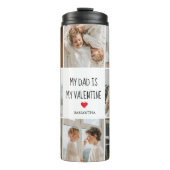 Collage Foto | Mein Vater ist mein Valentingeschen Thermosbecher (Vorderseite)