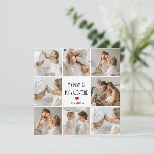 Collage Foto | Meine Mama ist mein Valentingeschen (Stehend Vorderseite)