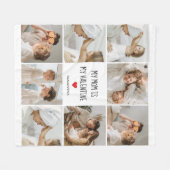 Collage Foto | Meine Mama ist mein Valentingeschen Fleecedecke (Vorderseite (Horizontal))