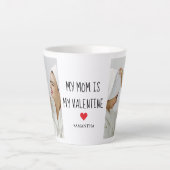 Collage Foto | Meine Mama ist mein Valentingeschen Milchtasse (Vorderseite)