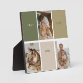 Collage Foto Modernes Bestes Vater je Geschenk Fotoplatte (Vorderseite)
