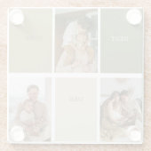 Collage Foto Modernes Bestes Vater je Geschenk Glasuntersetzer (Rückseite)