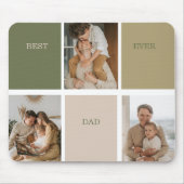 Collage Foto Modernes Bestes Vater je Geschenk Mousepad (Vorne)