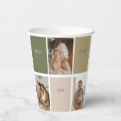 Collage Foto Modernes Bestes Vater je Geschenk Pappbecher (Rückseite)