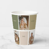 Collage Foto Modernes Bestes Vater je Geschenk Pappbecher (Vorderseite)