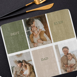 Collage Foto Modernes Bestes Vater je Geschenk Schneidebrett