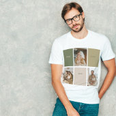 Collage Foto Modernes Bestes Vater je Geschenk T-Shirt