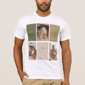Collage Foto Modernes Bestes Vater je Geschenk T-Shirt (Vorderseite)