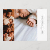 Collage Foto online editierbar geburt Ankündigung (Rückseite)