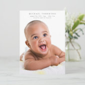 Collage Foto online editierbar geburt Ankündigung (Stehend Vorderseite)