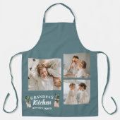 Collage Foto & Opa Küche ist immer geöffnet Schürze (Vorderseite)