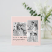 Collage Foto Pastell Pink Bestes Grandma Geschenk (Stehend Vorderseite)