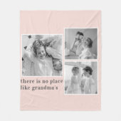 Collage Foto Pastell Pink Bestes Grandma Geschenk Fleecedecke (Vorderseite)