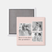 Collage Foto Pastell Pink Bestes Grandma Geschenk Magnet (Vorderseite/Rückseite)
